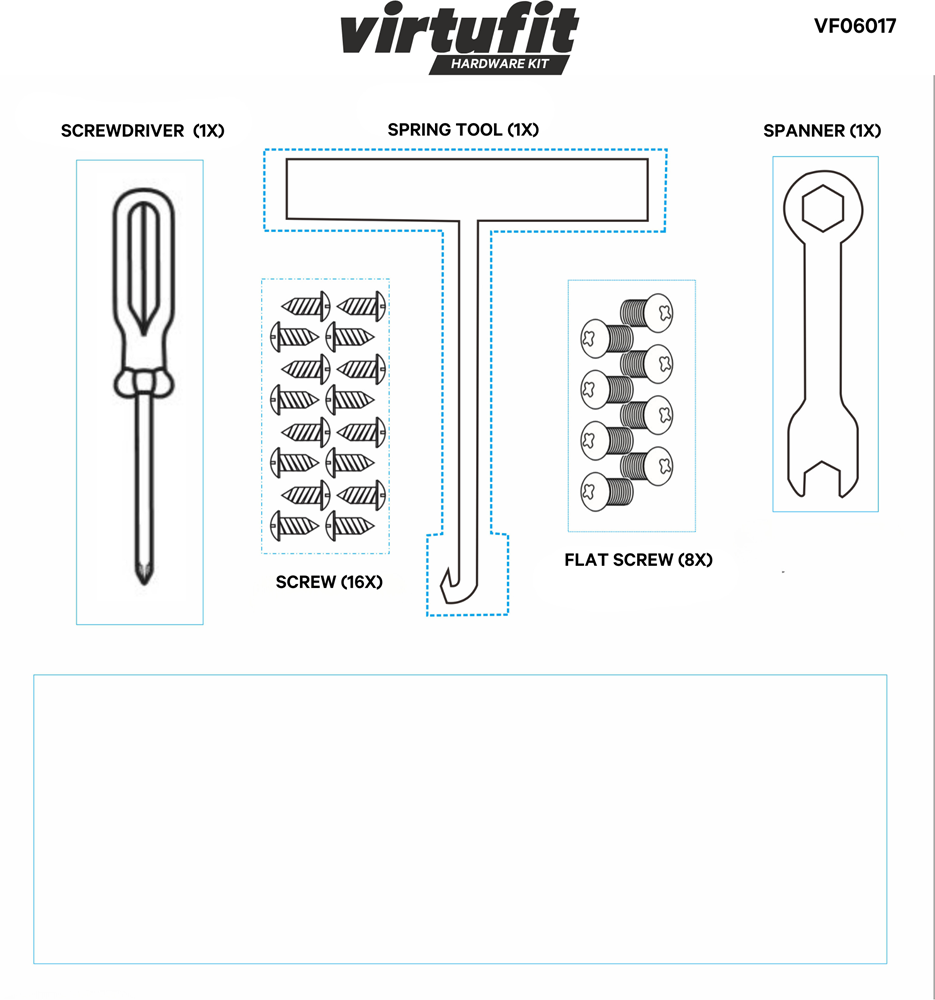 Virtufit onderdelen Hardware Kit VF06017-274, VF06017-305,VF06017-366