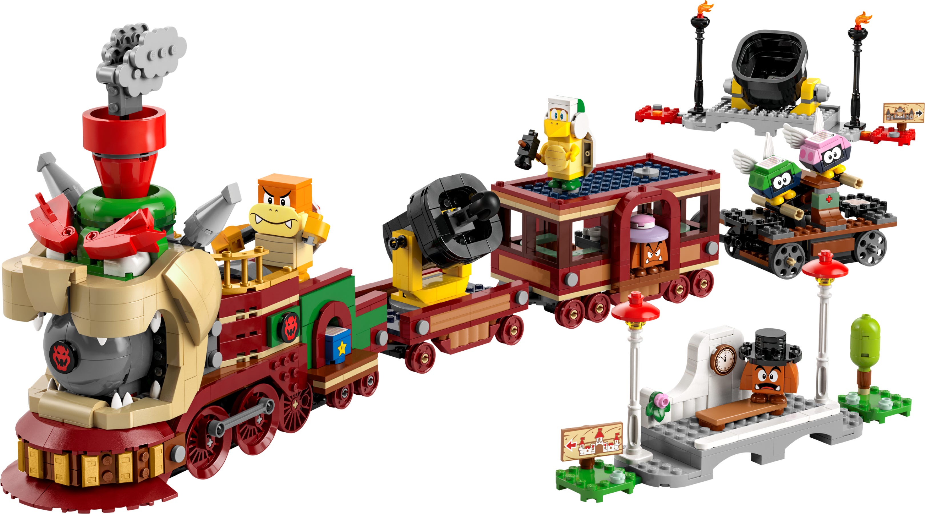 Lego 71437 Super Mario Der Bowser-Schnellzug, Konstruktionsspielzeug