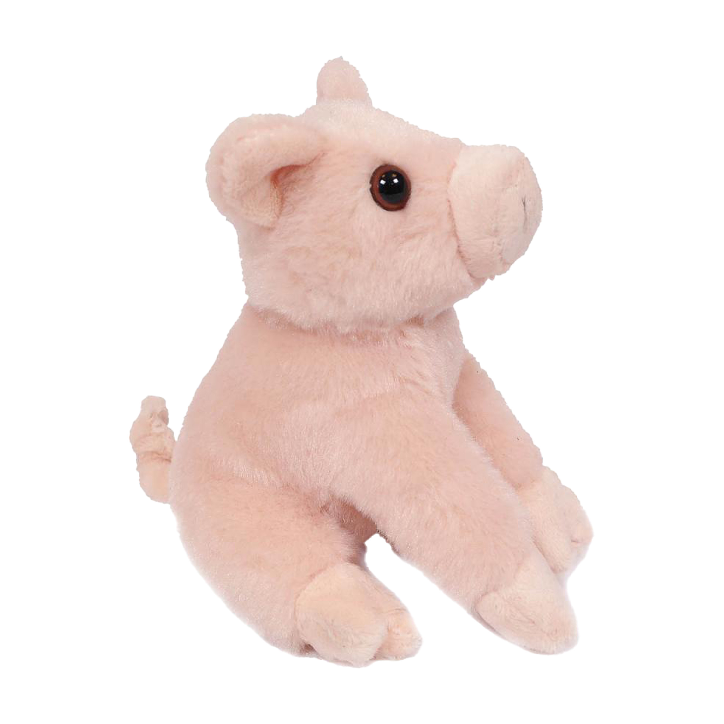 PIA Soft Toys Knuffeldier Varken/biggetje - zachte pluche stof - roze - premium kwaliteit knuffels - 12 cm -