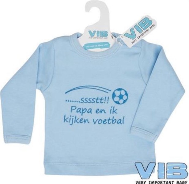 Very Important Baby Vib T-Shirt '.......Sssstt! Papa En Ik Kijken Voetbal' Licht