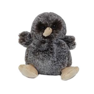 PIA Soft Toys Knuffeldier Kiwi vogel - zachte pluche stof - donkergrijs - kwaliteit knuffels - 11 cm -