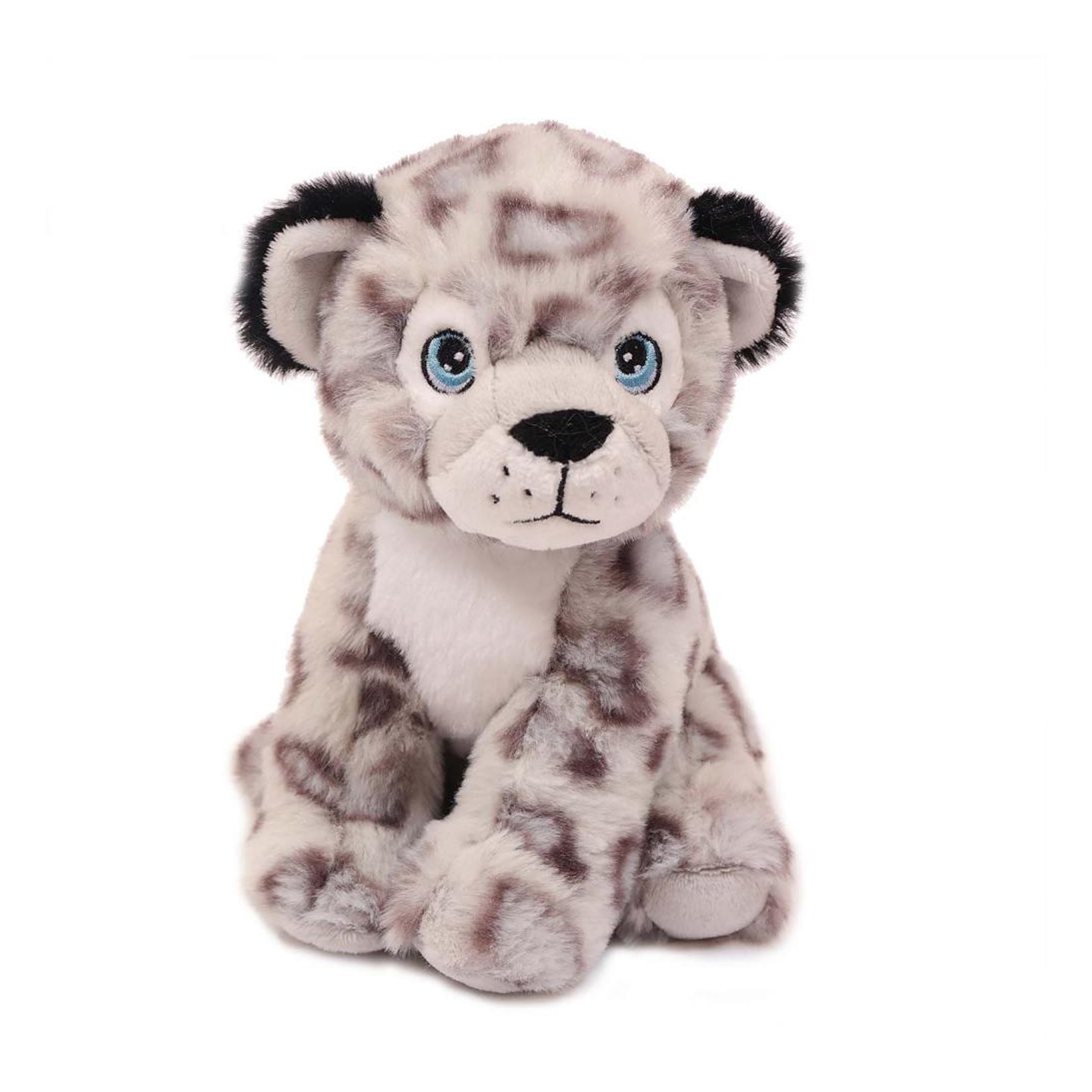 PIA Soft Toys Knuffeldier Sneeuwluipaard - zachte pluche stof - lichtgrijs - premium kwaliteit knuffels - 20 cm -