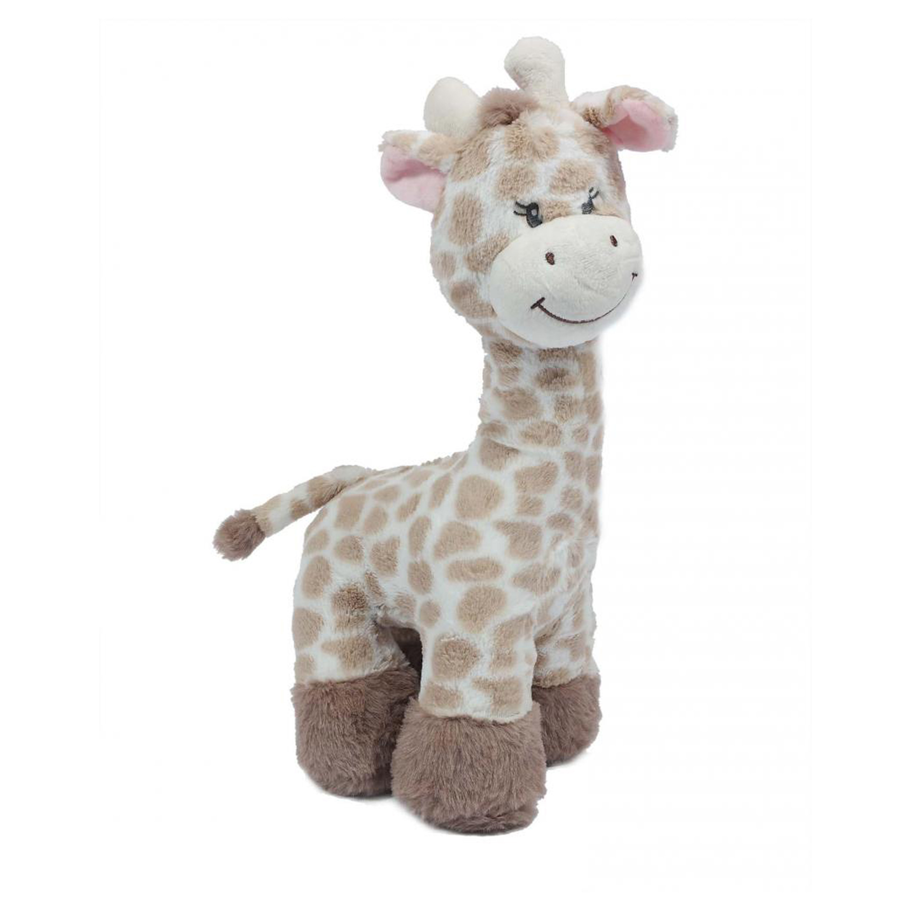 PIA Soft Toys Knuffeldier Giraffe - zachte pluche stof - lichtbruin - kwaliteit knuffels - cm - liggend -