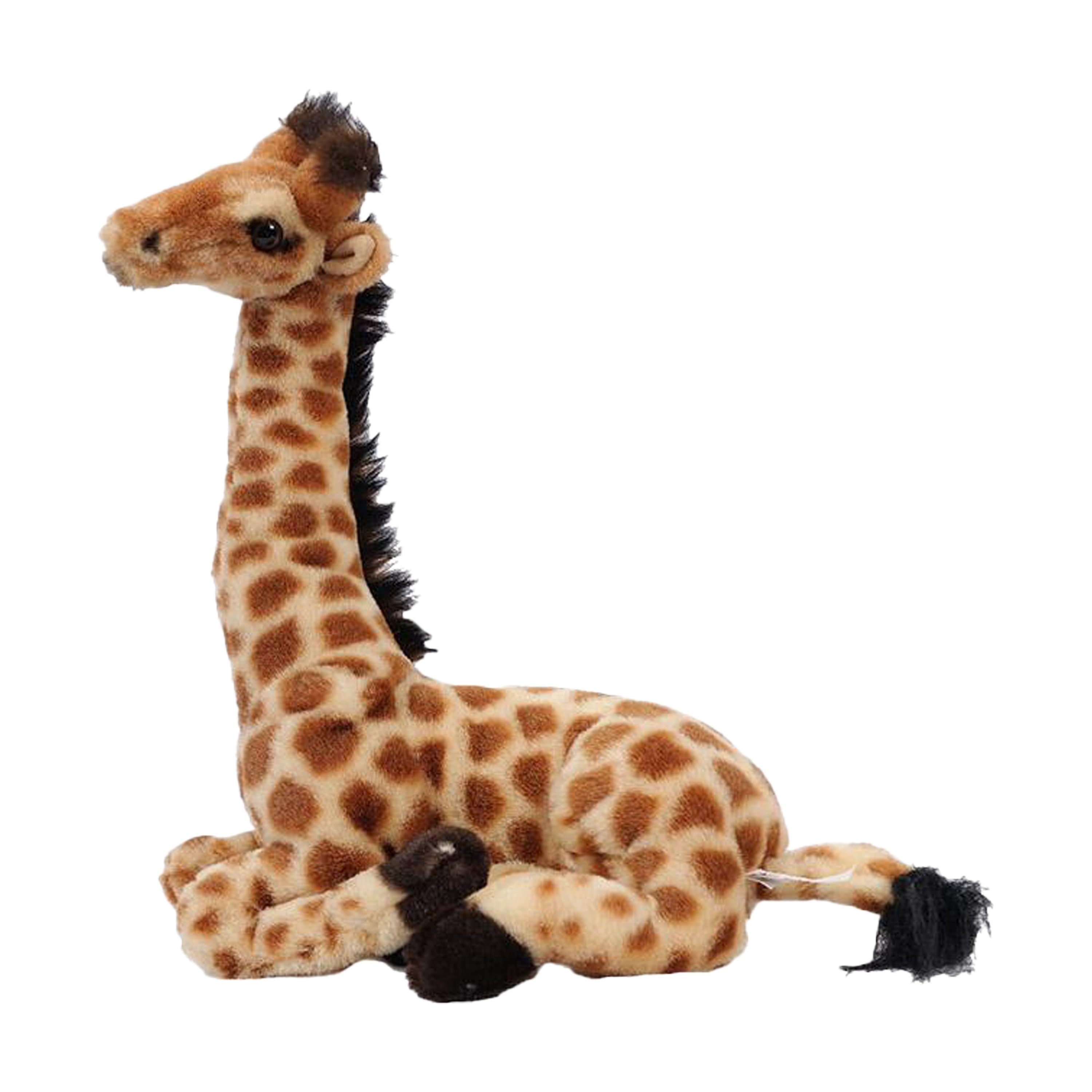 PIA Soft Toys Knuffeldier Giraffe - zachte pluche stof - lichtbruin - kwaliteit knuffels - 30 cm - liggend -