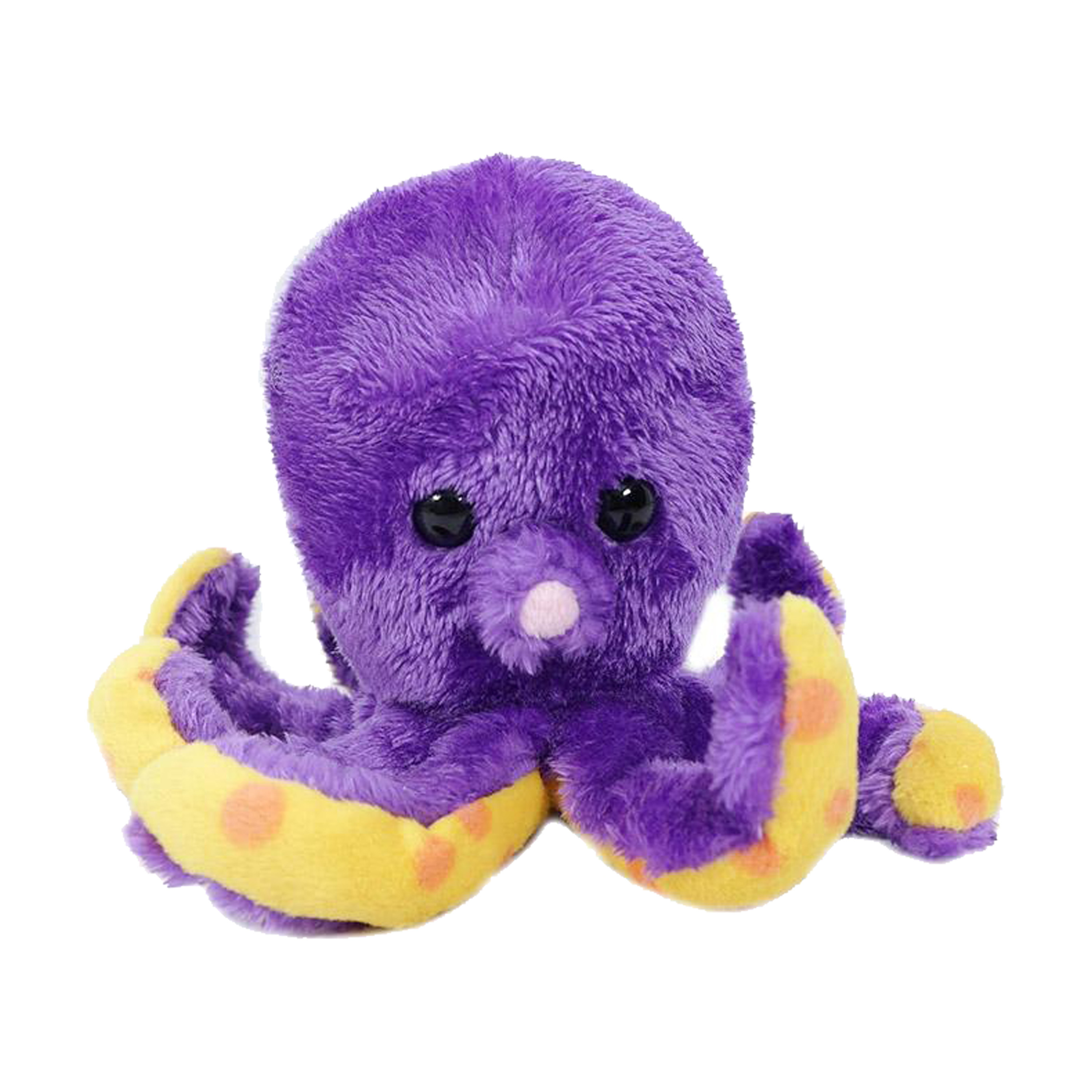 PIA Soft Toys Knuffeldier Inktvis/octopus - zachte pluche stof - premium kwaliteit knuffels - paars - 12 cm -