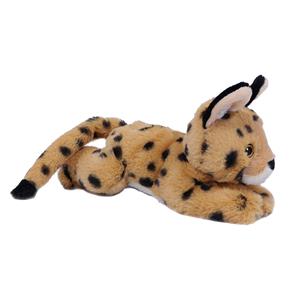 PIA Soft Toys Knuffeldier Serval kat - zachte pluche stof - beige - premium kwaliteit knuffels - 28 cm -