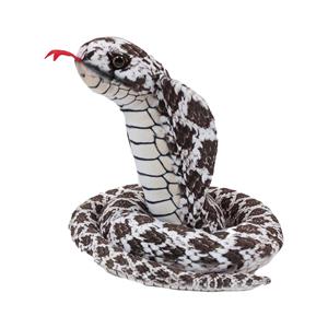 PIA Soft Toys Knuffeldier Cobra slang - zachte pluche stof - donkerbruin - premium kwaliteit knuffels - 120 cm -