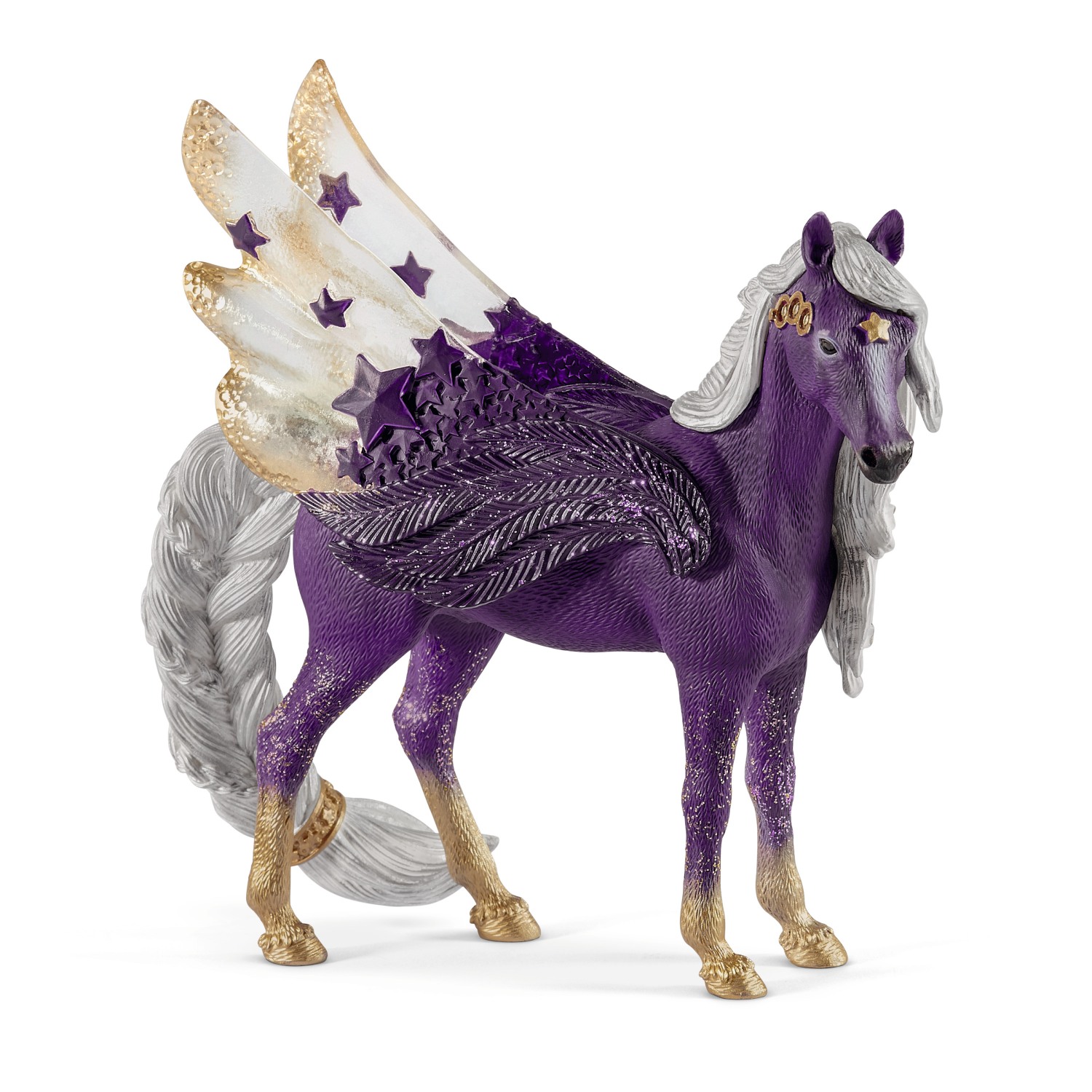 Schleich 70579 - Bayala, Sternen Pegasus, Stute, Spielfigur, Tierfigur