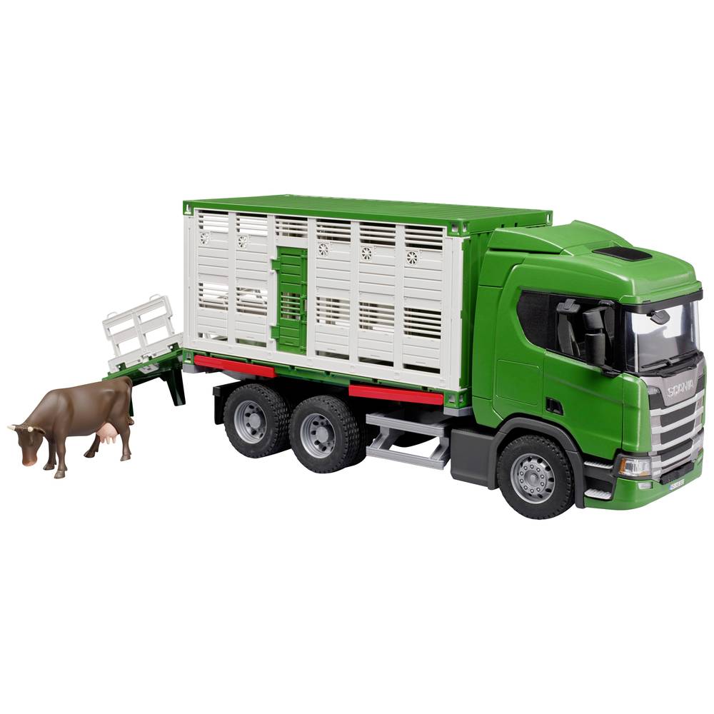 Bruder Scania 560R veetransportwagen met koe
