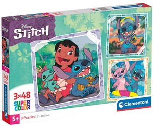 Clementoni Stitch Puzzel (3x48 stuks)