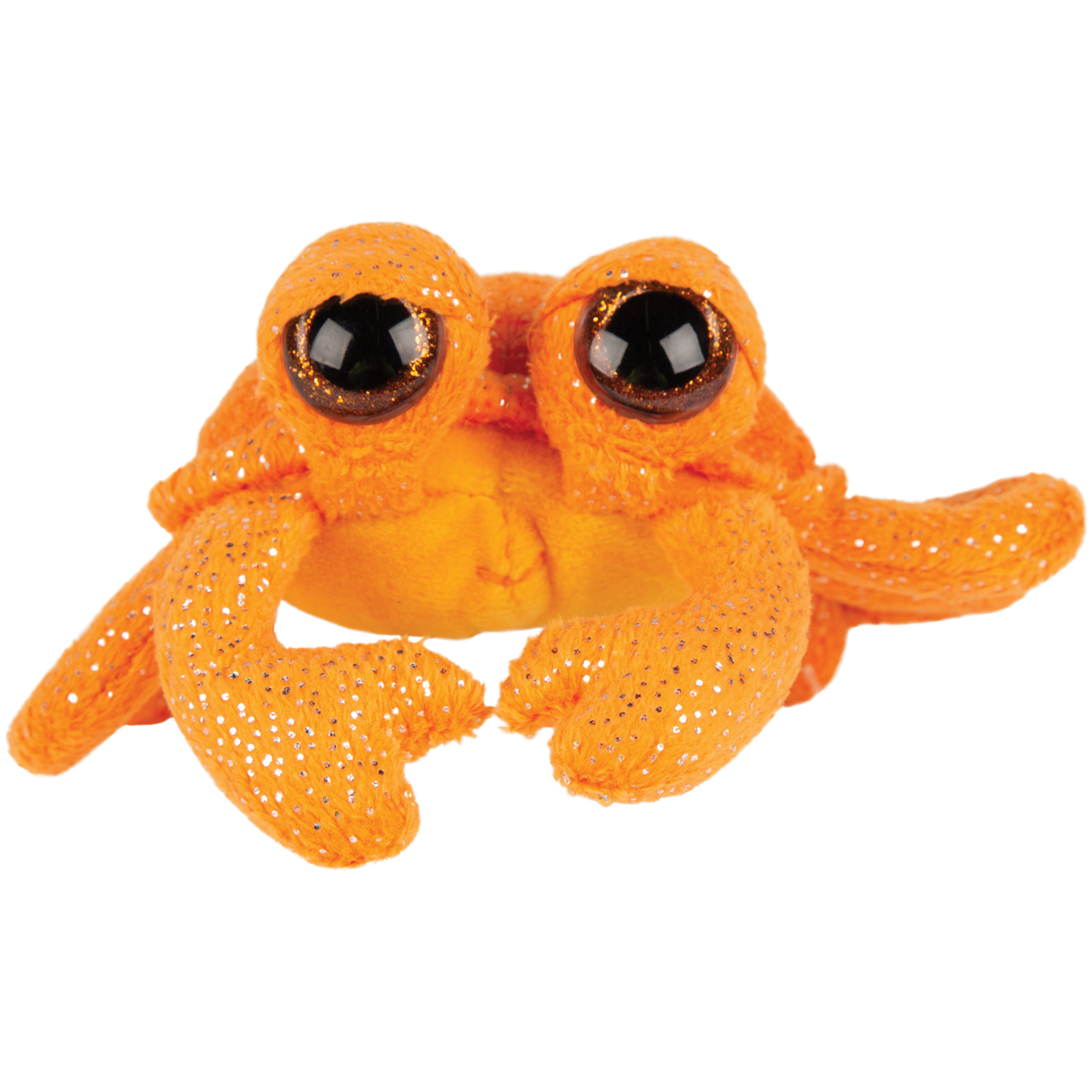 Suki Gifts pluche Krab knuffeldier - cute eyes - oranje - 14 cm -