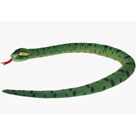 Cornelissen Pluche knuffel knuffeldier slang groen 150 cm -