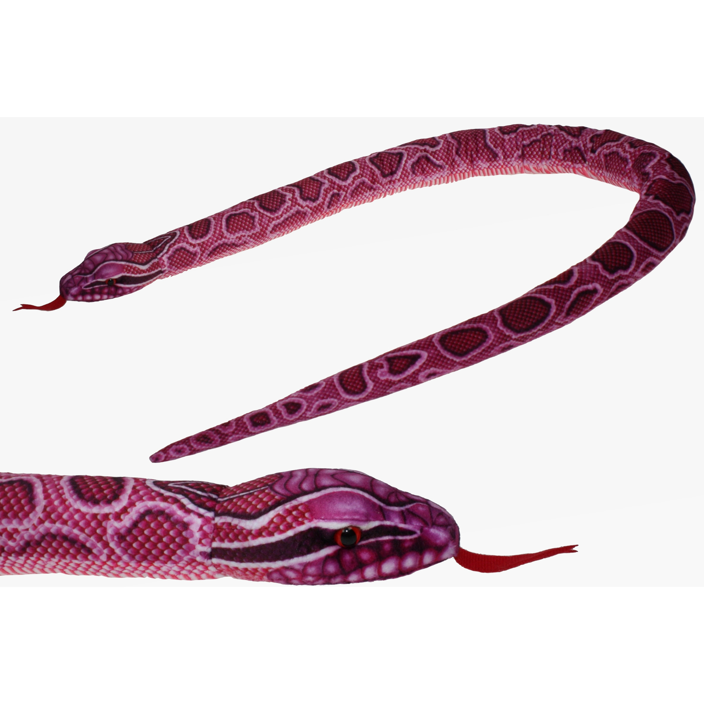 Cornelissen Pluche knuffel dieren roze python slang van 150 cm -