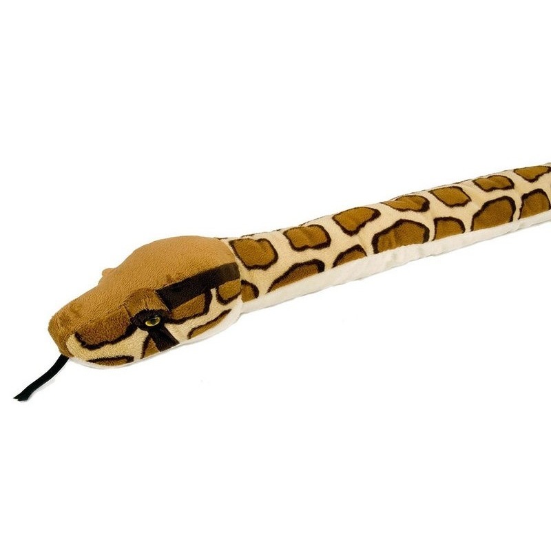 Wild Republic Pluche birmese python slang dierenknuffel 137 cm -