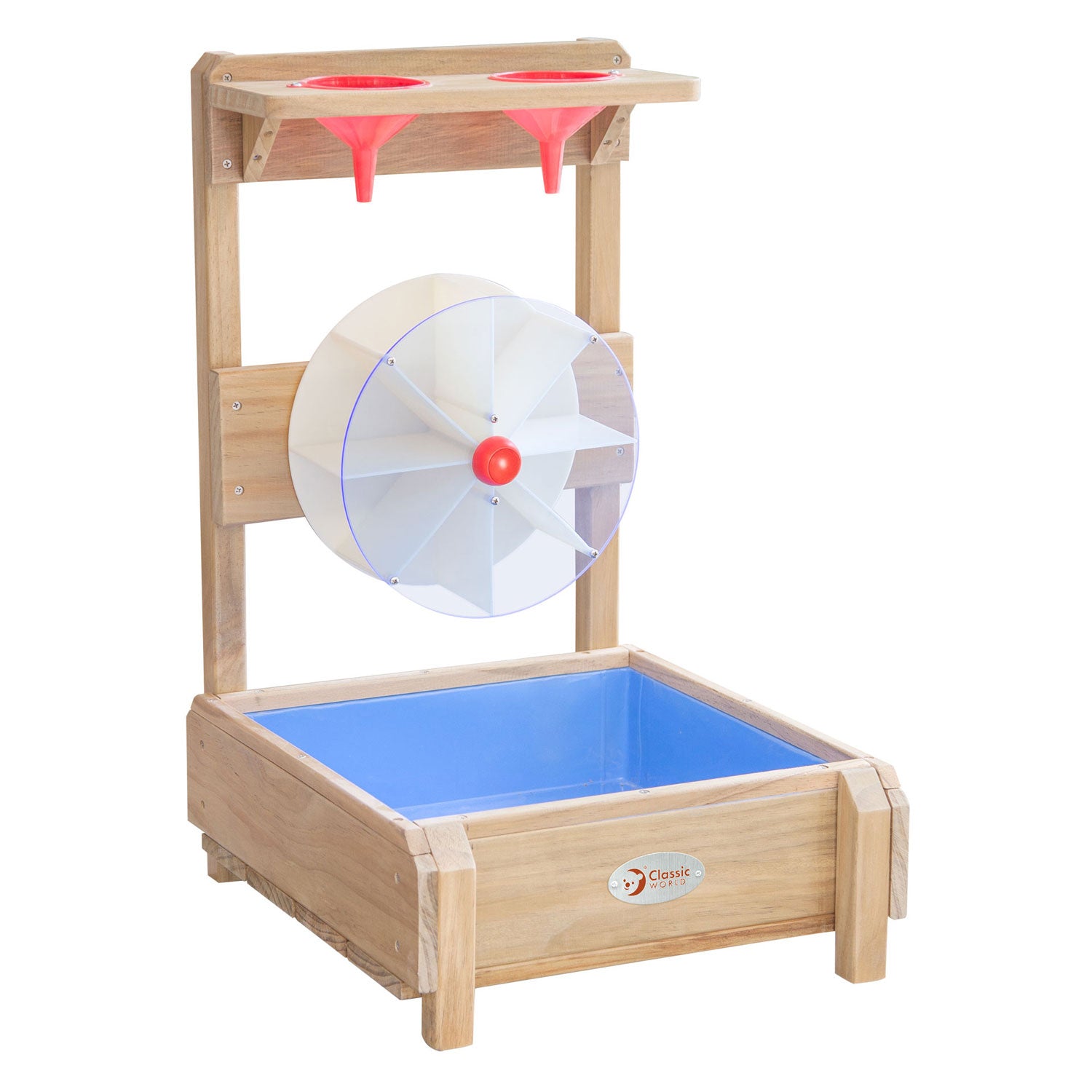 classicworld Classic World Wooden Water Table with Funnels and