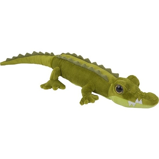 Nature Planet Pluche groene krokodil knuffel 60 cm speelgoed -