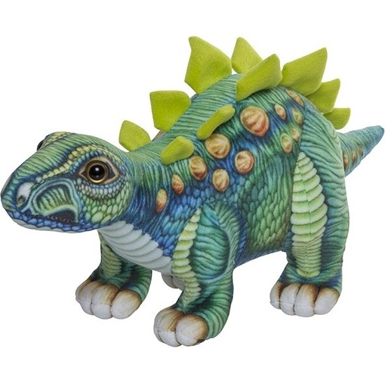 Nature Planet Pluche gekleurde Stegosaurus dinosaurus knuffel 30 cm speelgoed -