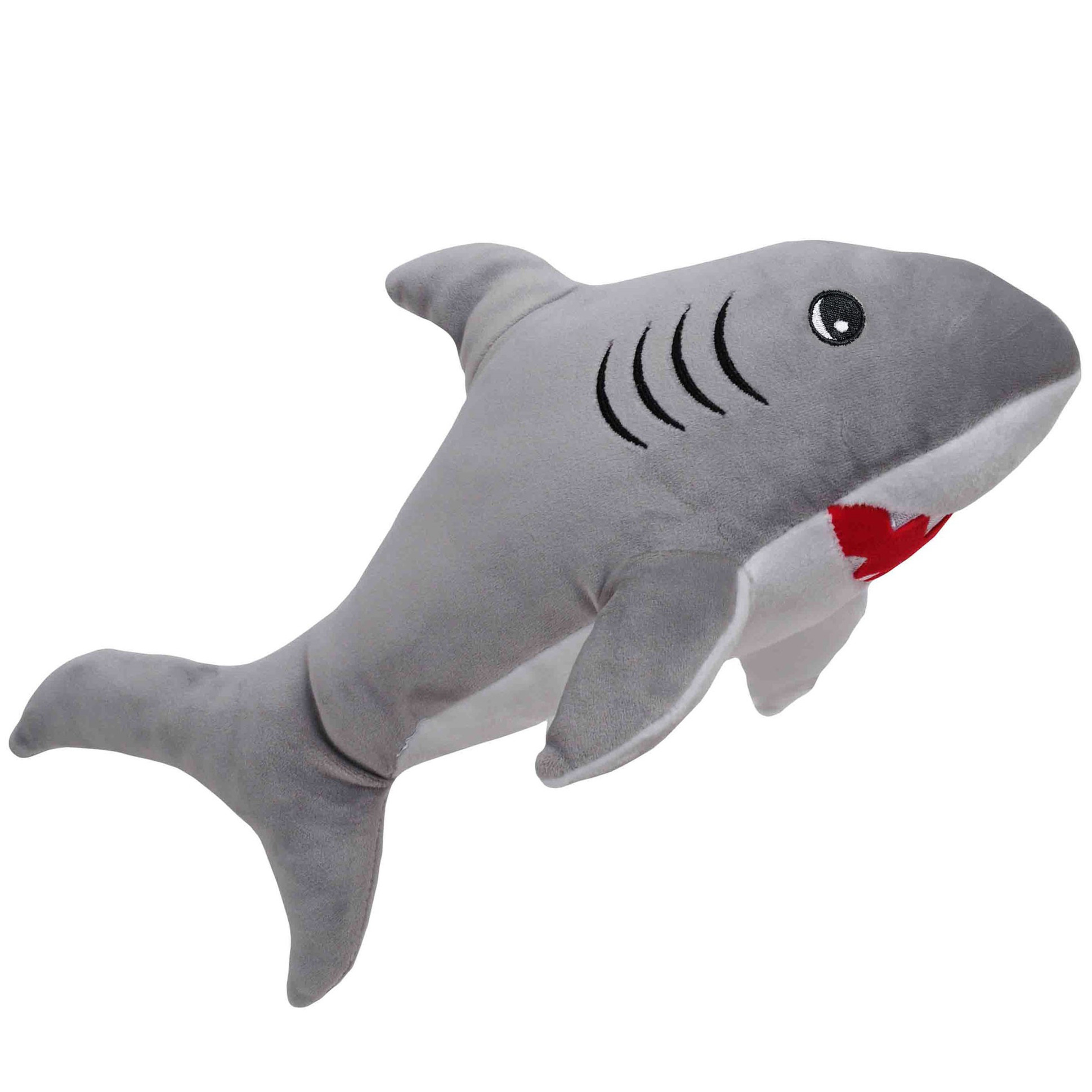 Sandy Pluche speelgoed knuffeldier Witte Haai van 52 cm -