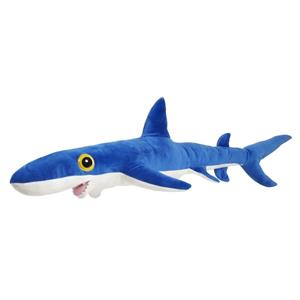 Nature Planet Pluche blauwe haai knuffel 60 cm speelgoed -