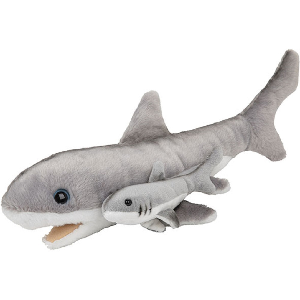 Nature Planet Pluche familie haaien knuffels van 22 cm -