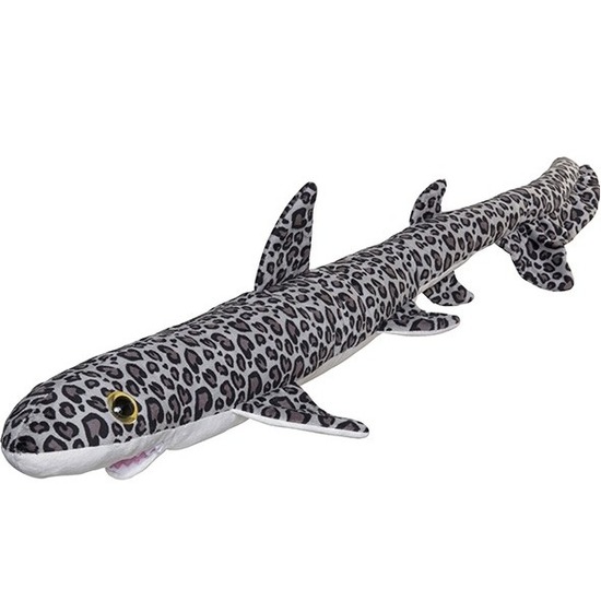 Nature Planet Grote pluche gevlekte luipaardhaai knuffel 110 cm speelgoed -