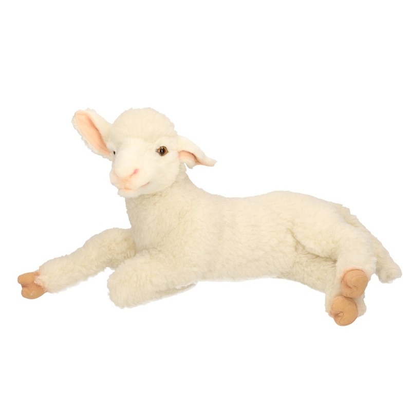 Hansa pluche lam/schaap knuffel liggend 33 cm -