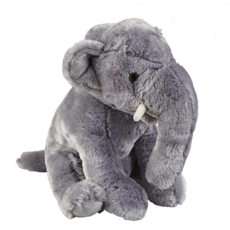 Ravensden Pluche grijze olifant knuffel 30 cm speelgoed -