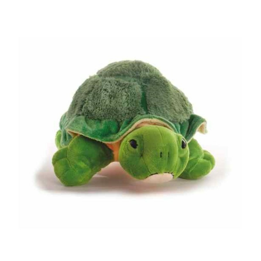 Inware pluche schildpad knuffeldier - groen - staand - 27 cm -
