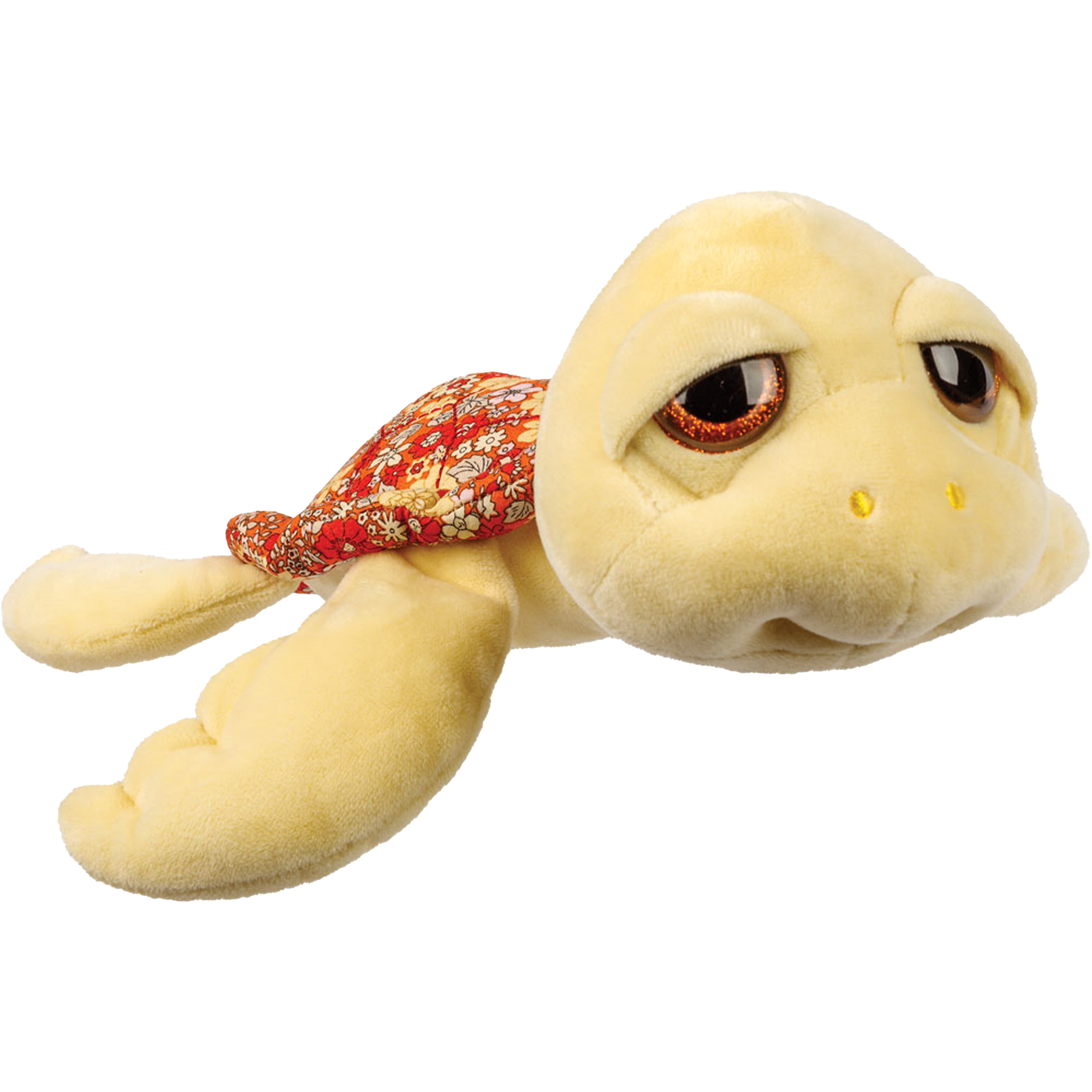 Suki Gifts pluche zeeschildpad Jules knuffeldier - cute eyes - lichtgeel - 24 cm -