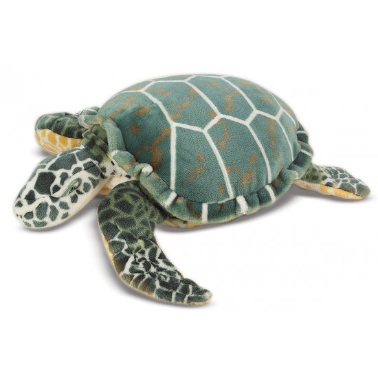 Merkloos Grote knuffel schildpad 67 cm -