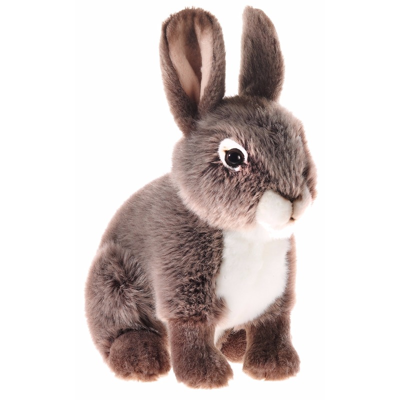 Heunec Pluche konijn / haas knuffel zittend 21 cm -