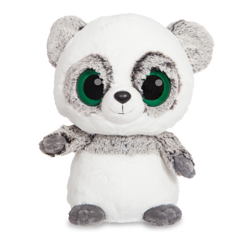 Aurora Pluche grijze panda knuffeldier 20 cm -
