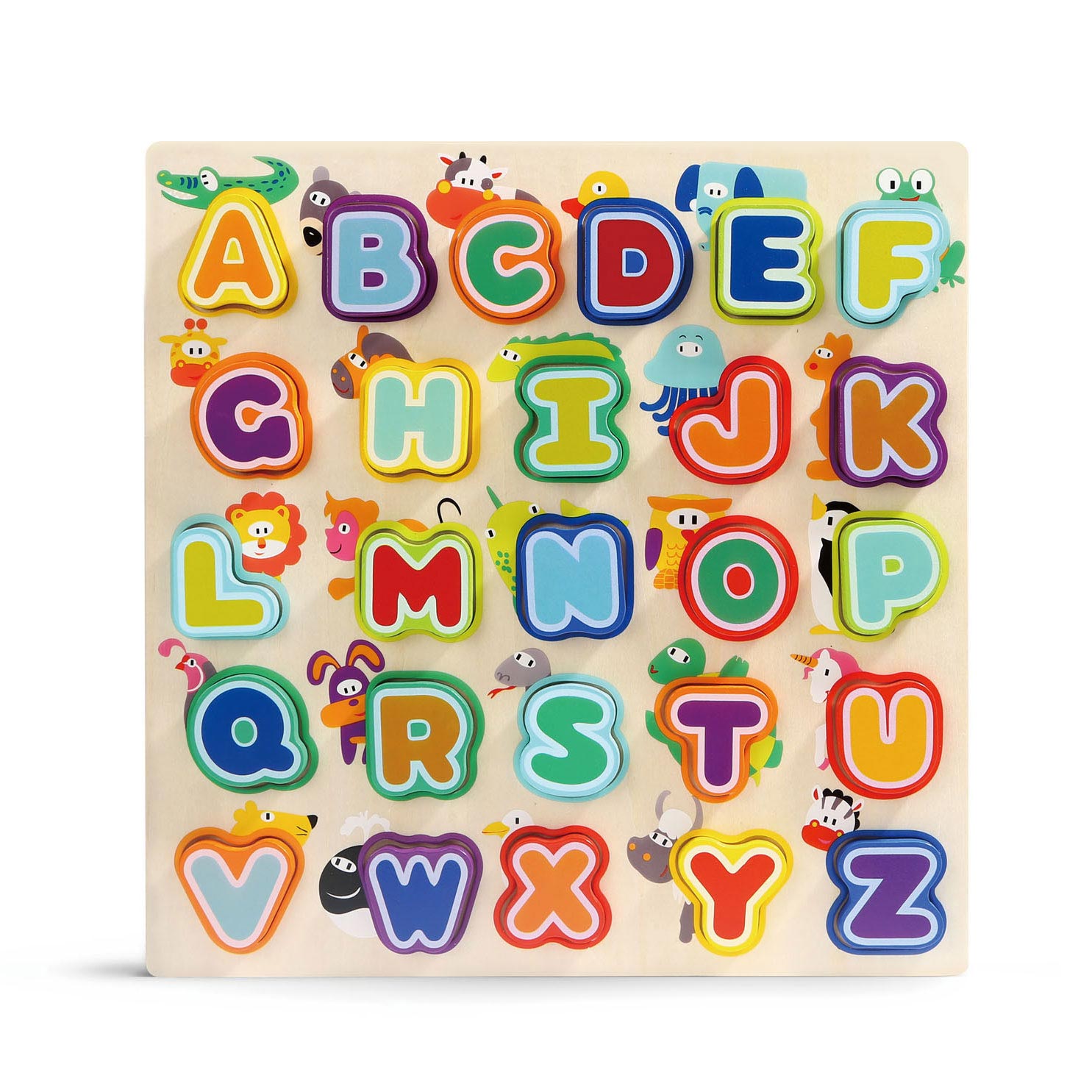 TOPBRIGHT Wooden Puzzle Animals and Alphabet 30pcs.