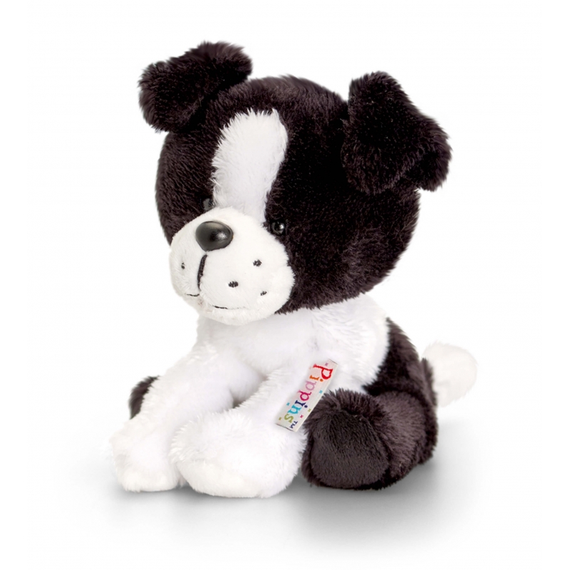 Keel Toys pluche Border Collie hond knuffel 14 cm -