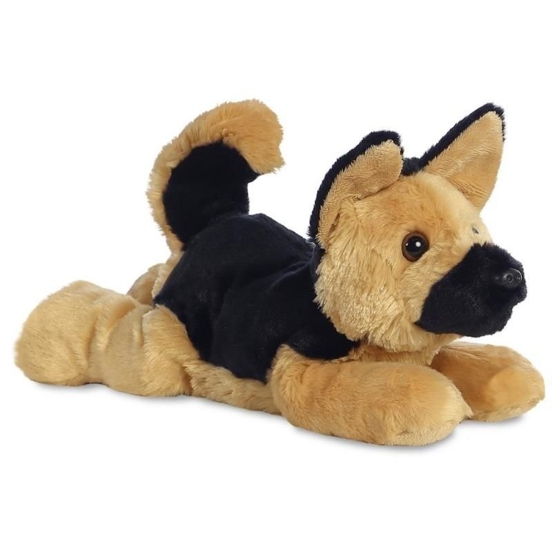 Aurora Pluche Duitse herder honden knuffel 30 cm speelgoed -