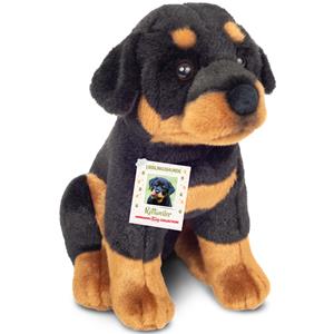 Hermann Teddy Knuffeldier hond Rottweiler - zachte pluche stof - premium knuffels - multi kleuren - 30 cm -
