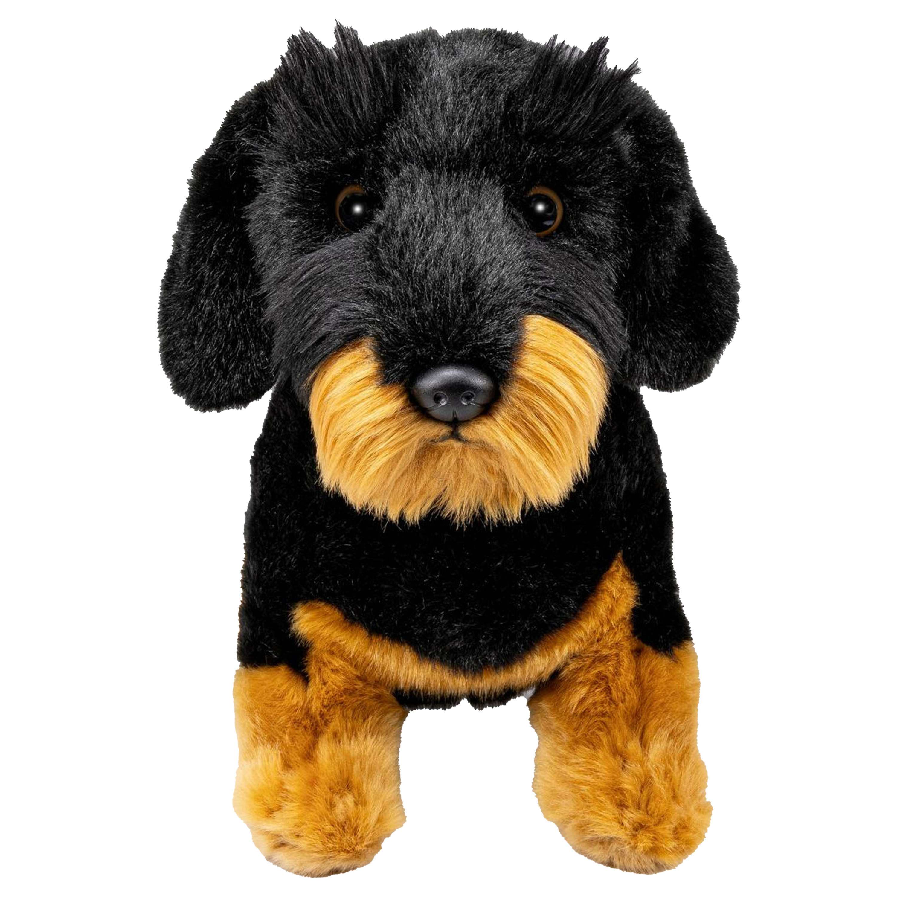 CarlDick Knuffeldier Teckel hond - zachte pluche stof - premium kwaliteit knuffels - 30 cm -