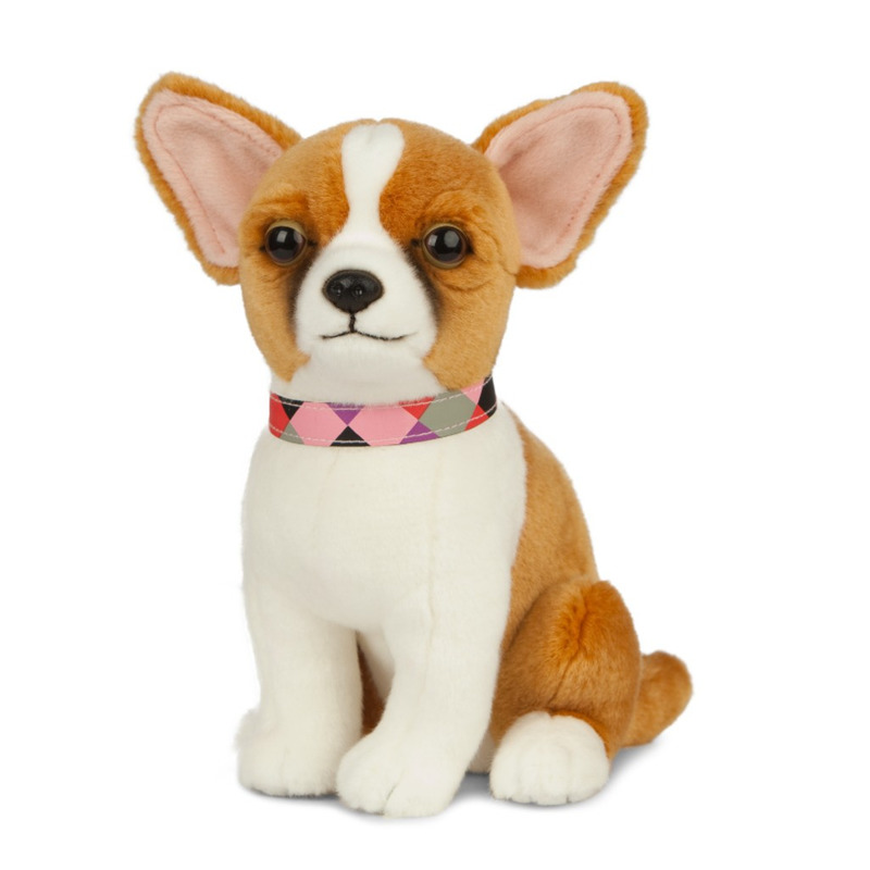 Living Nature Pluche Chihuahua honden knuffel 20 cm speelgoed -