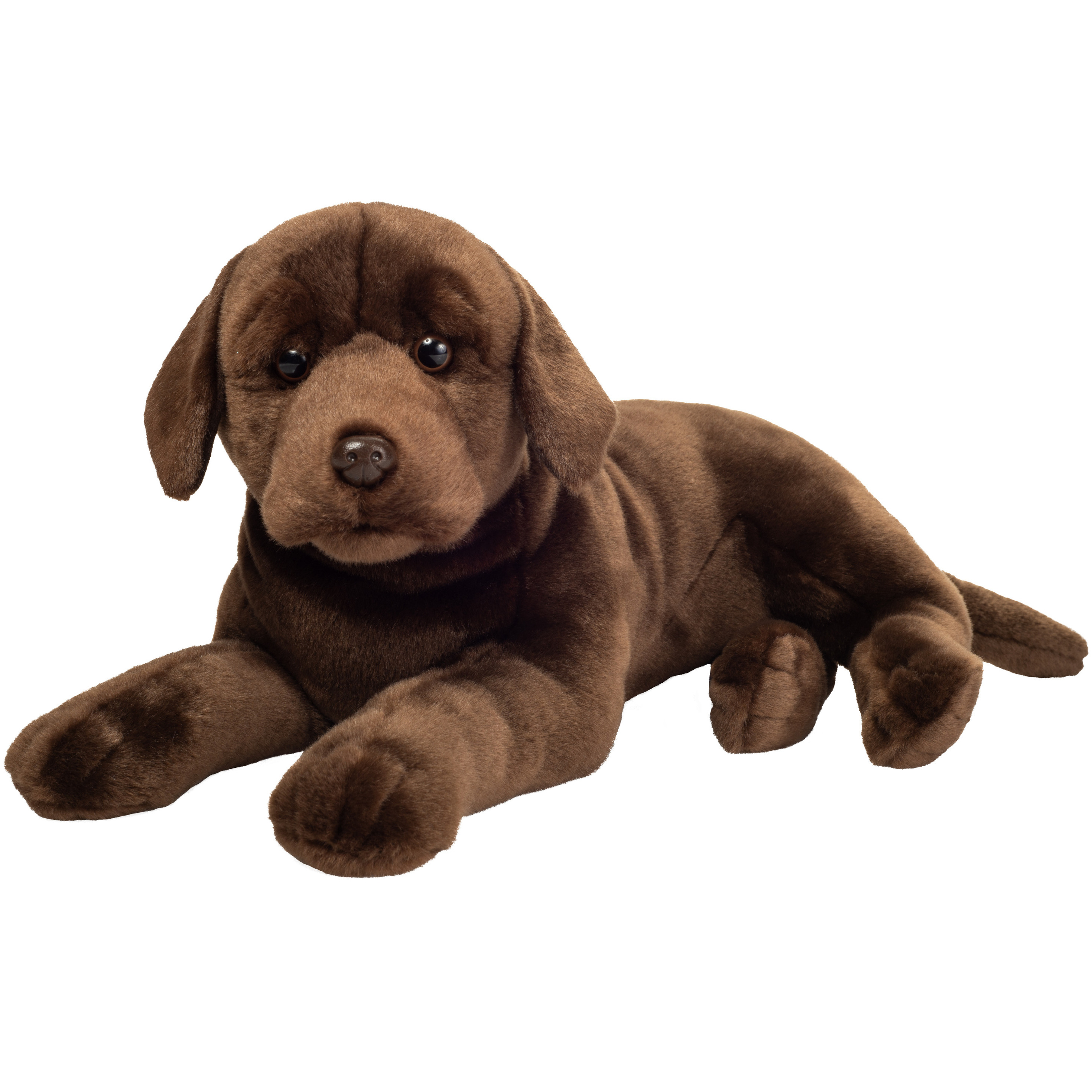 Hermann Teddy Knuffeldier hond Labrador - zachte pluche stof - premium kwaliteit knuffels - donkerbruin - 50 cm -
