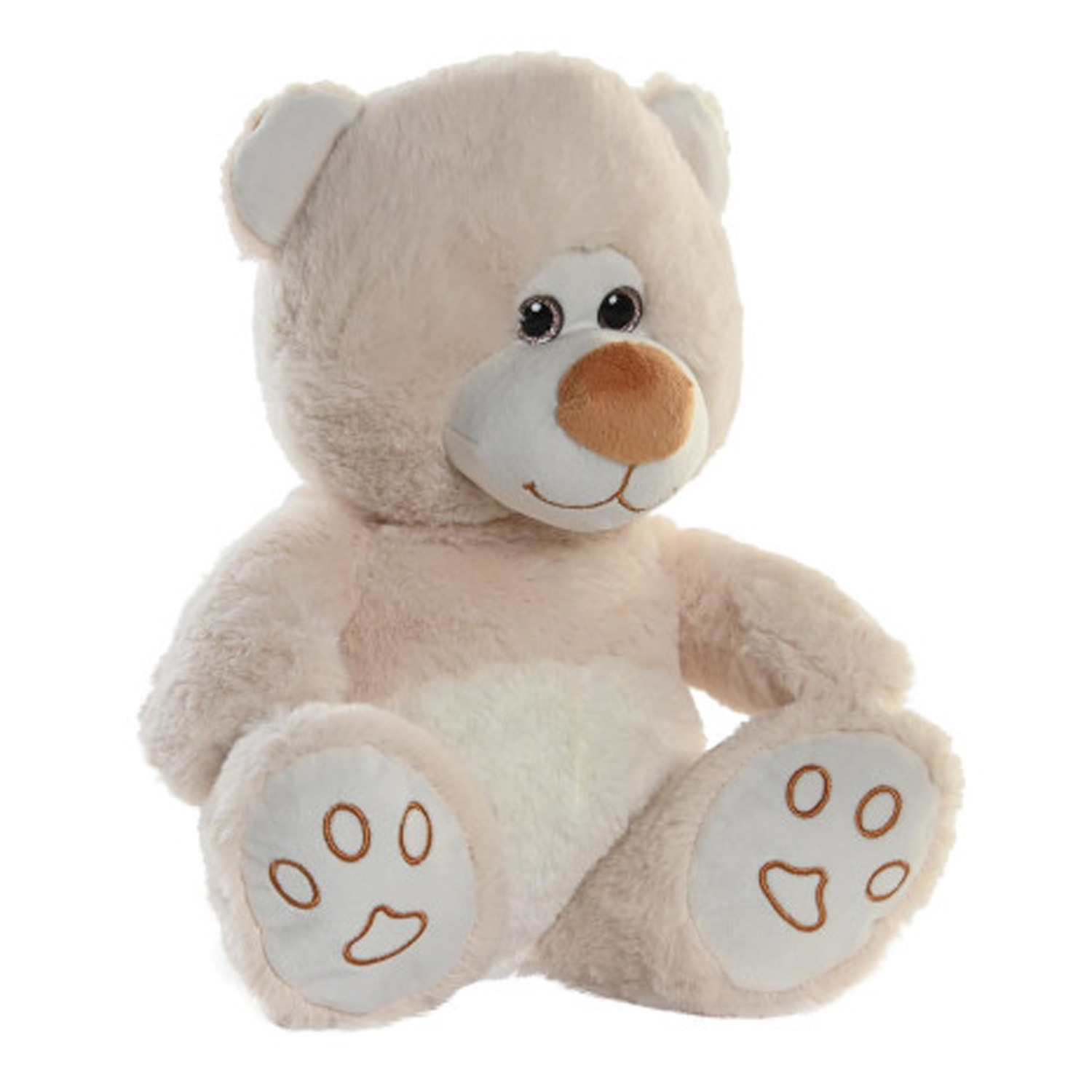 Items Teddybeer knuffeldier van zachte pluche - 30 cm zittend - beige -