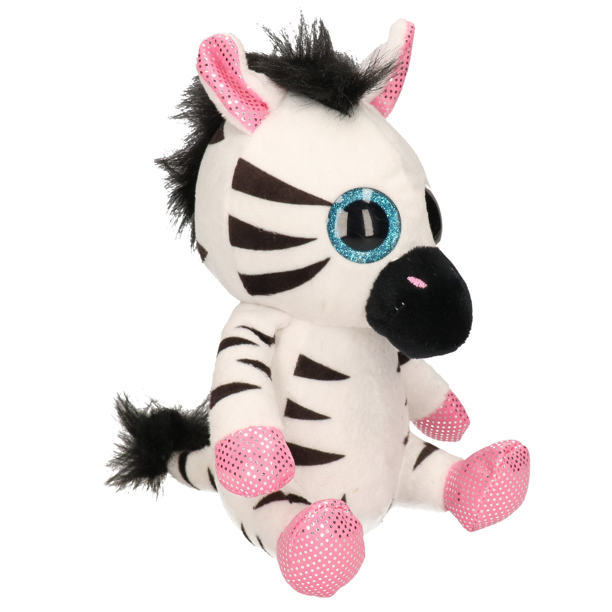 Pluche zebra knuffel 20 cm -