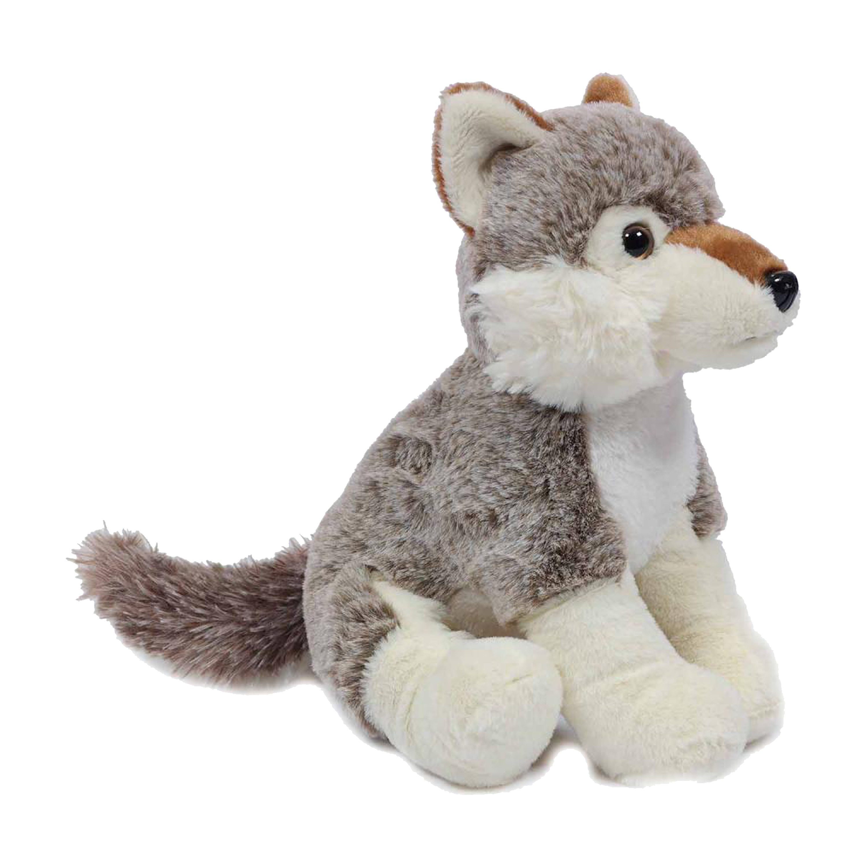 PIA Soft Toys Pia Toysknuffeldier Wolf - zachte pluche stof - grijs - kwaliteit knuffels - 25 cm -
