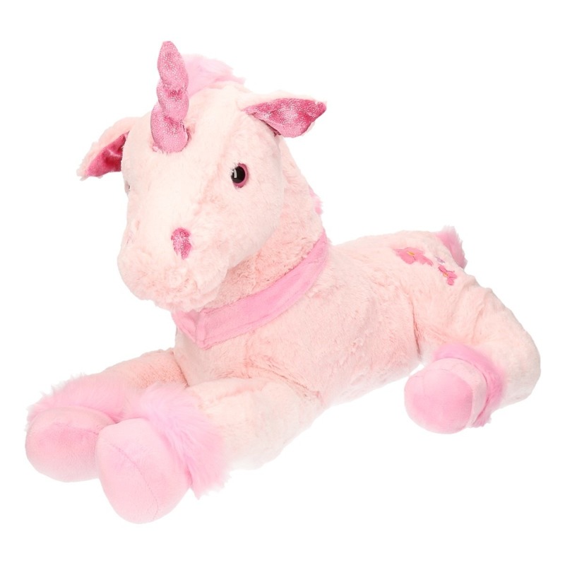 Merkloos Pluche unicorn knuffel roze 62 cm -
