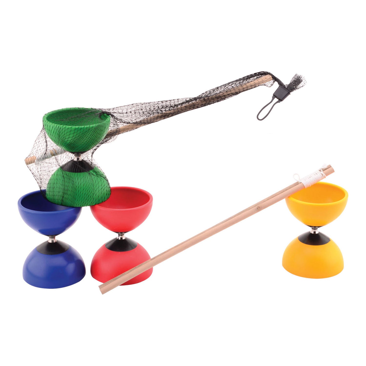 outdoorfun Outdoor Fun Diabolo Colored with Wooden Sticks (Assorted)