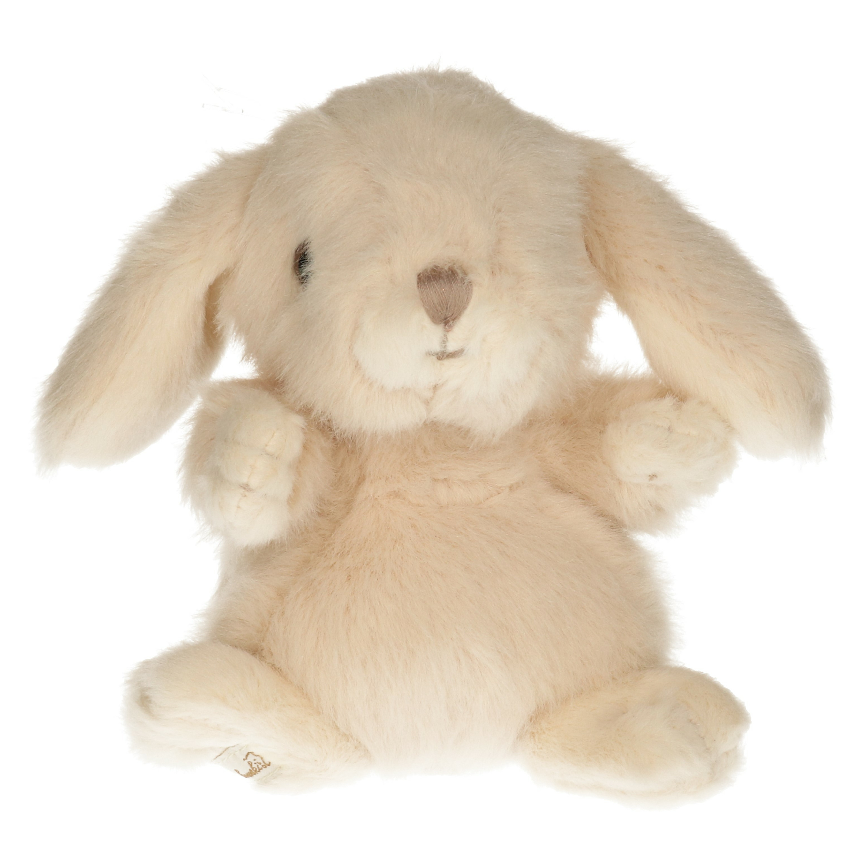 Bukowski pluche konijn knuffeldier - creme wit - zittend - 15 cm - luxe knuffels -