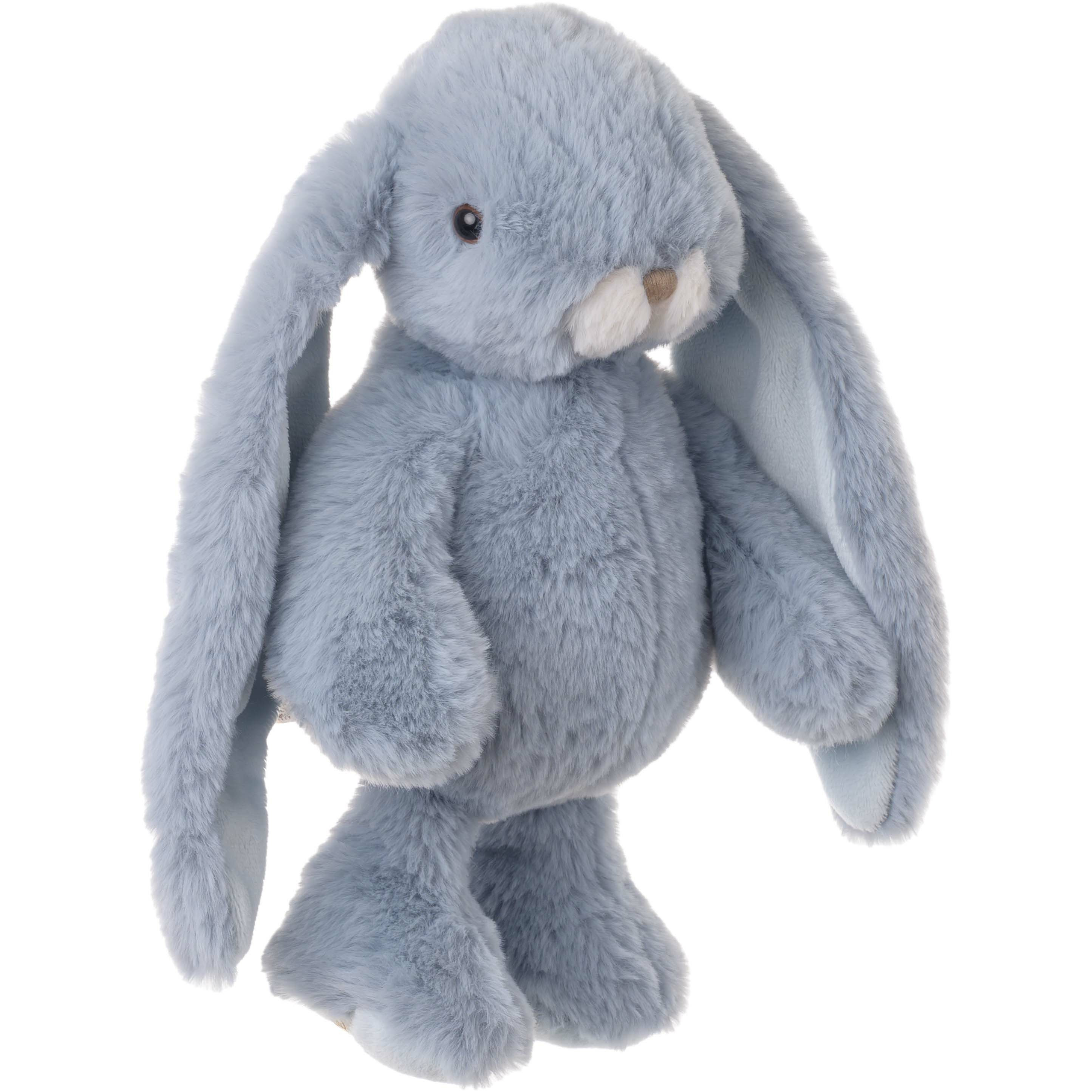 Bukowski pluche konijn knuffeldier - lichtblauw - staand - 30 cm - luxe knuffels -