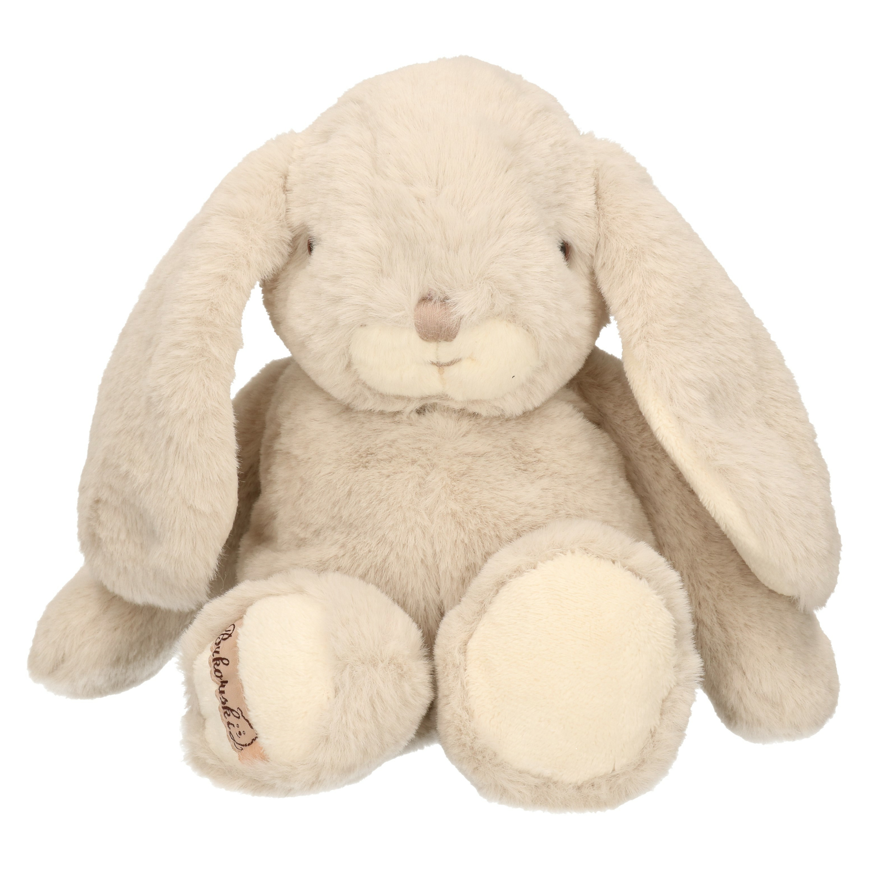 Bukowski pluche konijn knuffeldier - lichtgrijs - staand - 25 cm - luxe knuffels -
