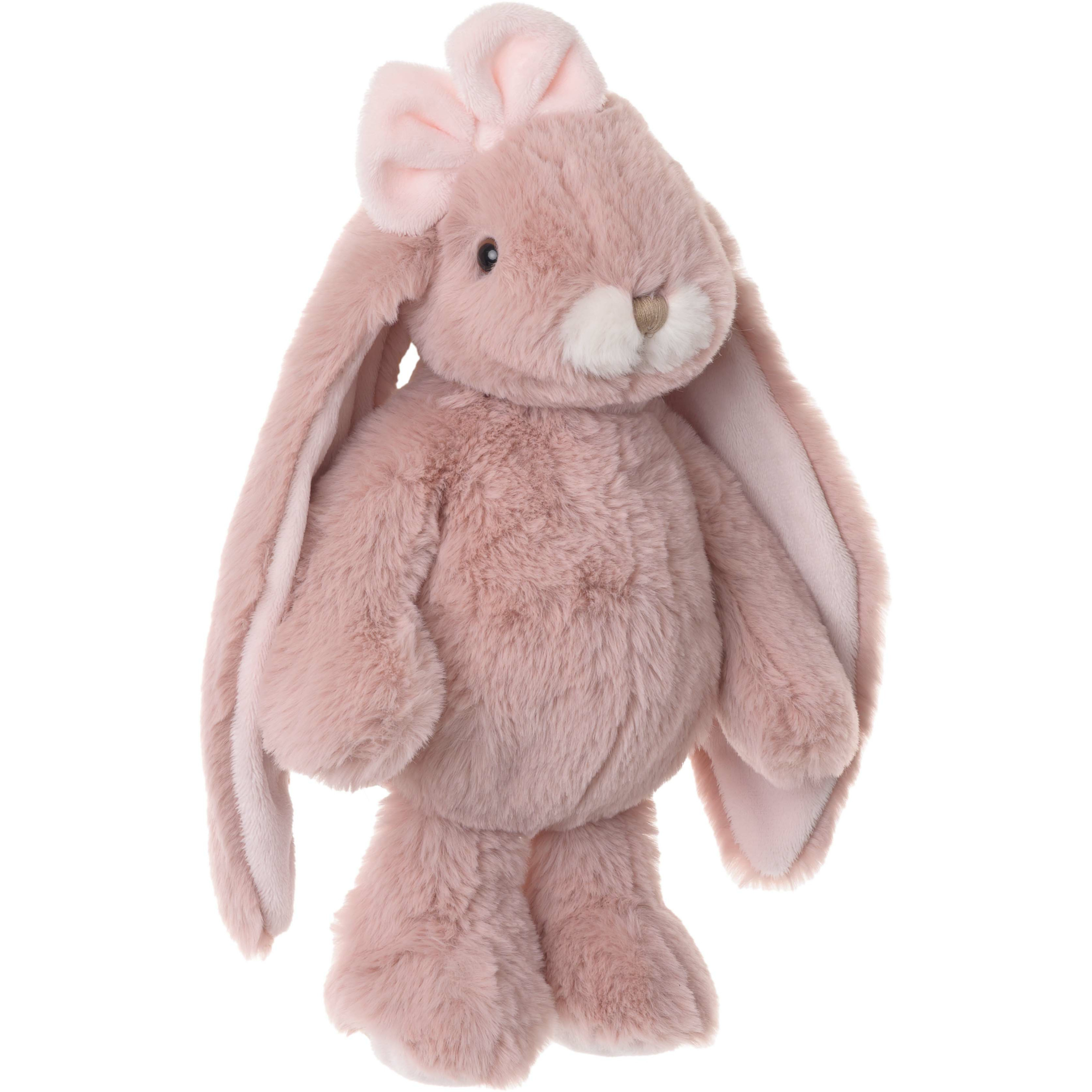 Bukowski pluche konijn knuffeldier - oud roze - staand - 30 cm - luxe knuffels -