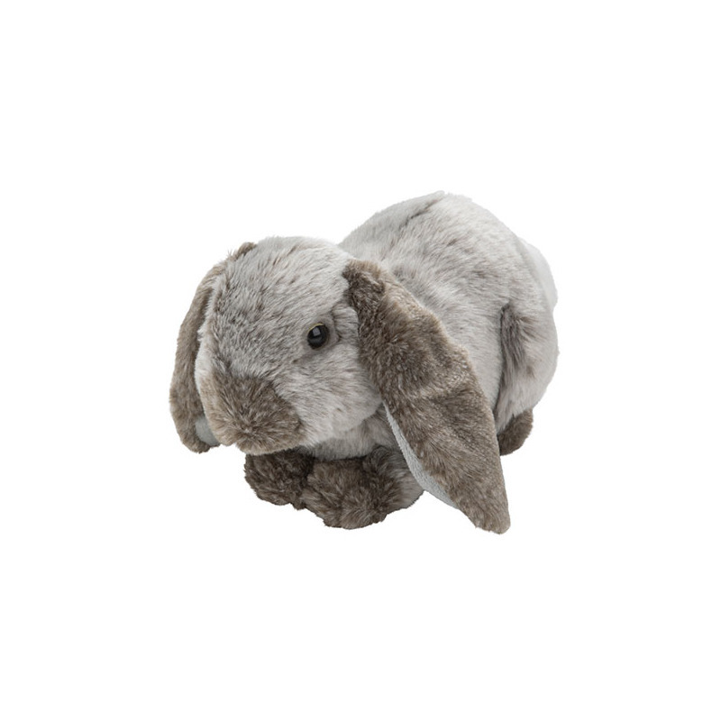 Nature Planet Pluche hangoor konijn grijs knuffel van 28 cm -