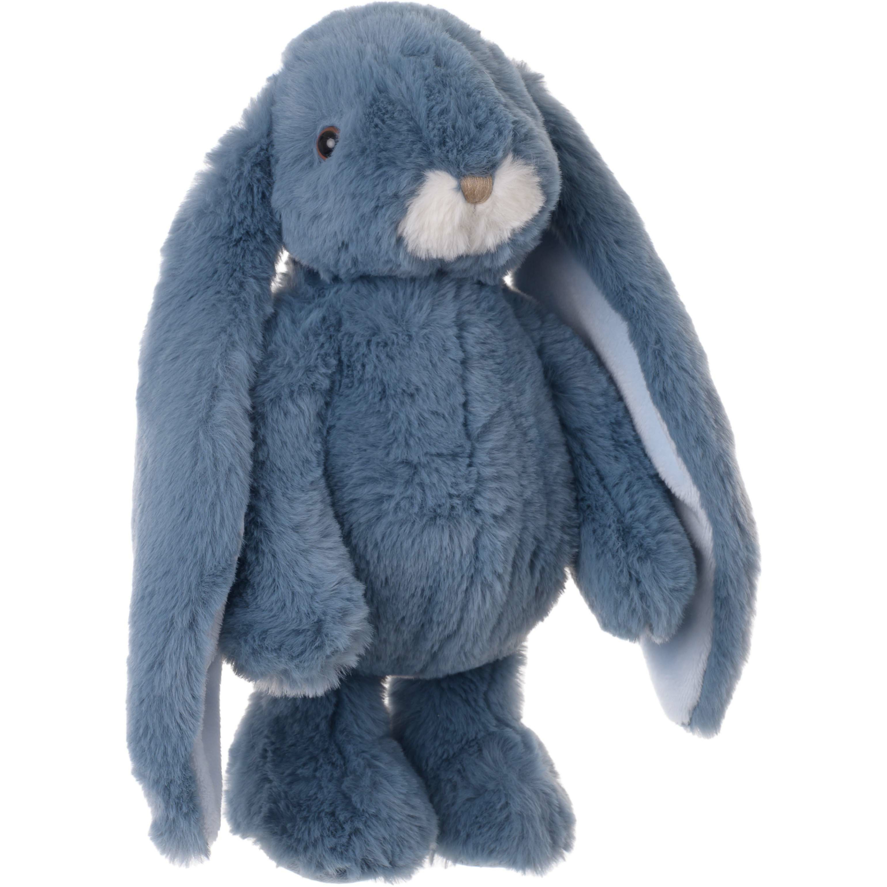Bukowski pluche konijn knuffeldier - blauw - staand - cm - luxe knuffels -